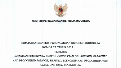 Photo of Inilah Permendag 22/2022 tentang Larangan Ekspor Minyak Goreng dan Bahan Baku